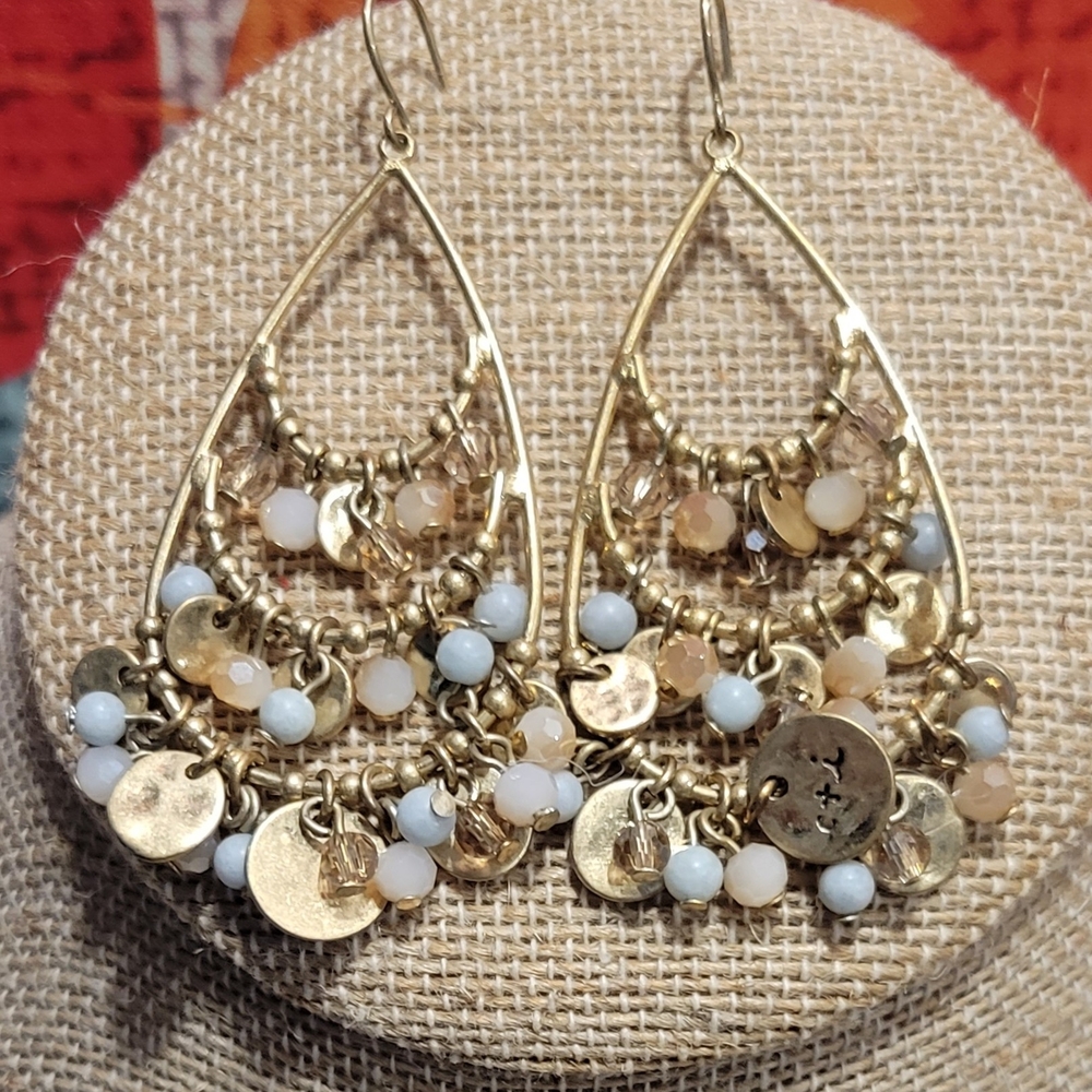 Chloe + Isabel "Rare" Sand + Sky Chandelier Earrings